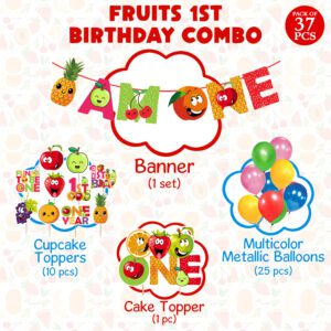 Fruit Theme 1st Birthday Party, Tutti Frutti Party Decorations Fruit First Birthday (PACK OF 37)