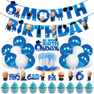 6th Month Decoration/6 Month Birthday Decoration Items/6 Month Birthday Decoration Items for Baby Boy 37 Pcs
