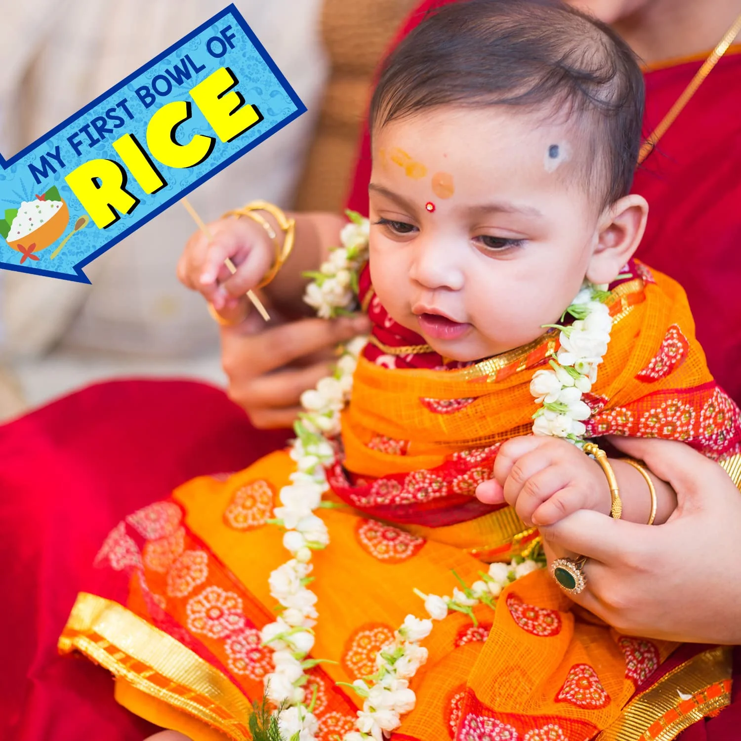 Annaprasanam Photo Booth Props / Annaprashan Decoration Items / Rice Ceremony Decorations Items Pack of 25 - Image 4