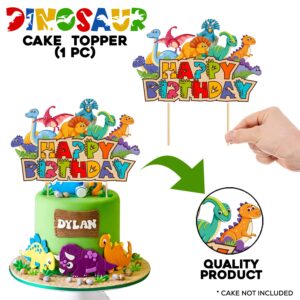 Dinosaur cake topper – Dinosaur cake Toppers for Kids Birthday Baby Shower Party Decorations Supplies Pack of 1