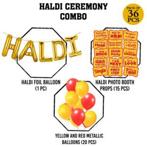 Haldi Ceremony Decoration,Haldi Ceremony Decoration Kit Pack of 36