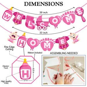 Baby Girl Welcome Home Decoration Banner for Baby Shower / Welcome Party Banner Set of 1