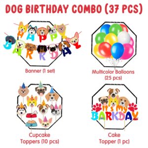 Dog Birthday Decorations Including Birthday Banners pack of 37