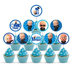 Boss Baby Cupcake Toppers 1st Birthday Cake Decorations Pack of 10