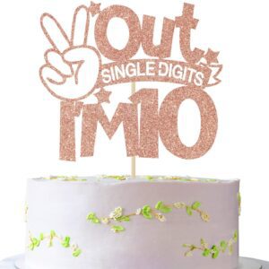Out Single Digits I’m 10 Cake Topper Pack of 1