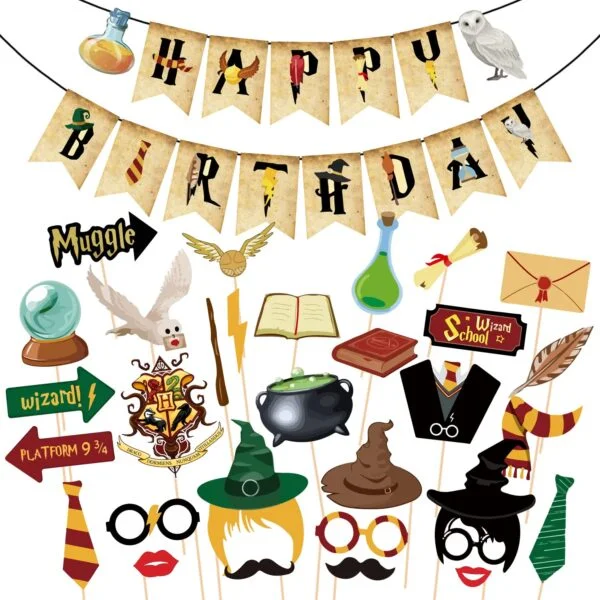 Hari Pottar Birthday Decorations, Hari Pottar Birthday Party Supplies for Kids Pack of 31