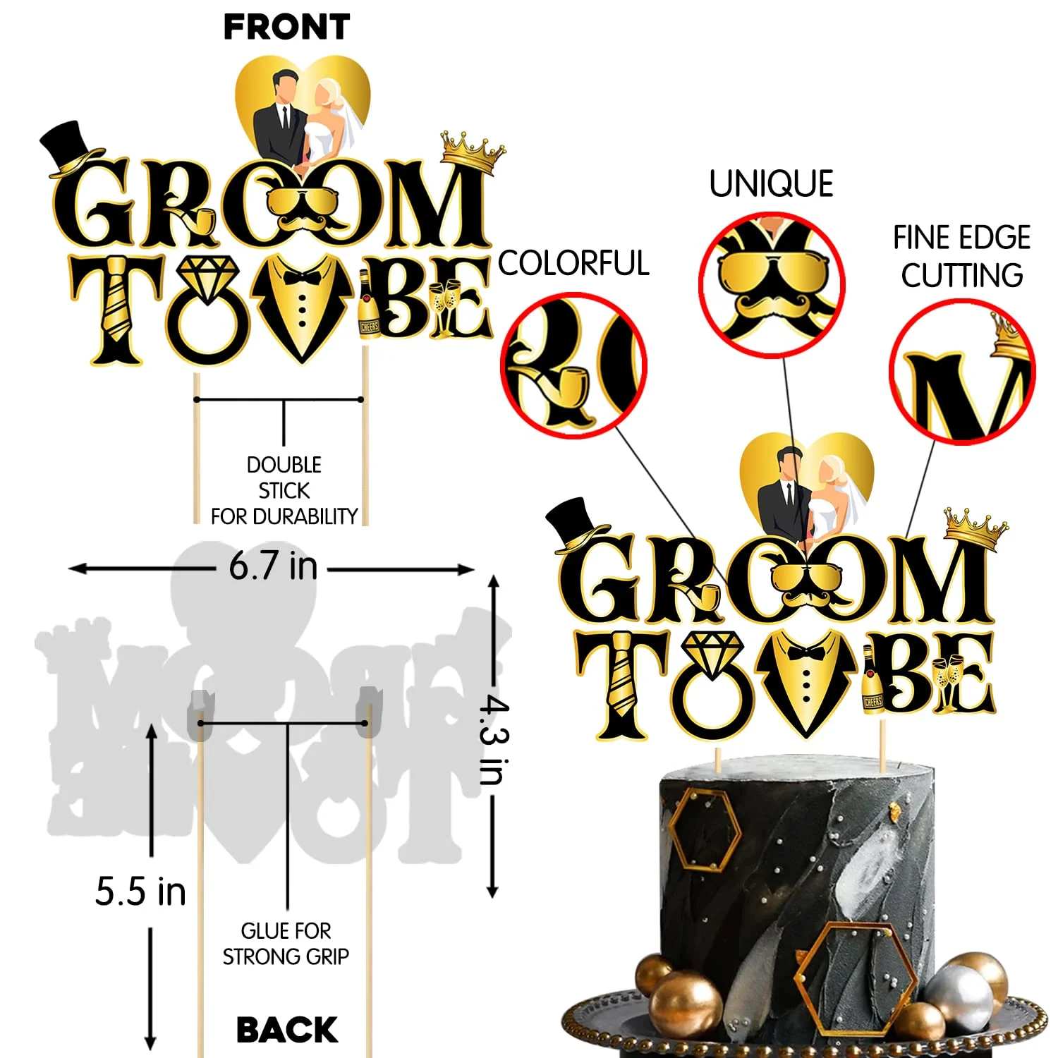 Bachelor Party Decorations for Men, Groom To Be Decorations Pack of 27 - Image 3