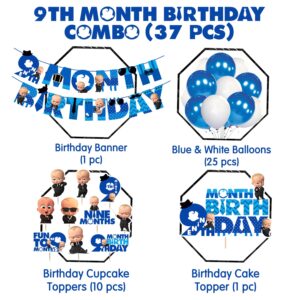 9th Month Decoration/9 Month Birthday Decoration Items (Pack of 37)