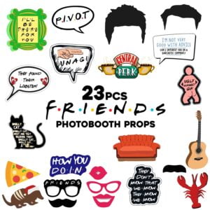 Friends Themed Photo Booth Props Friends Birthday Party Supplies Graduation Bridal Shower Bachelorette Party Decorations Pack of 23