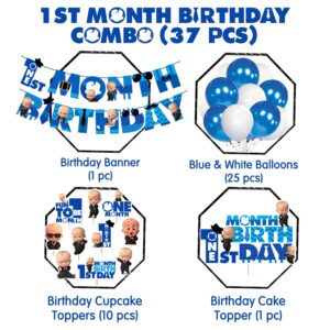 1st Month Decoration/I Am One Month Birthday Decoration Items Pack of 37