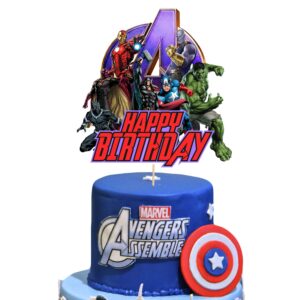 Super Hero Cake Topper, Super Hero themed party cake decorations pack of