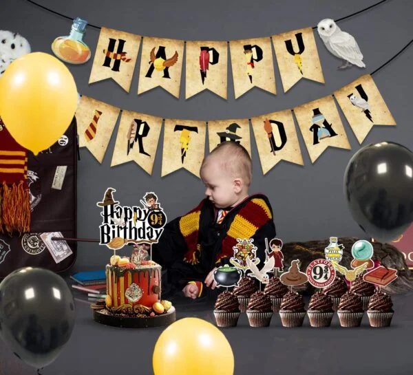 Hari Pottar Birthday Decorations, Hari Pottar Birthday Party Supplies for Kids Pack of 37 - Image 3