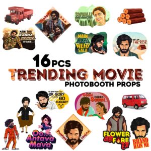 Bollywood Movie Theme Photo Booth Props  Trending Movie Photo Props Pack of 16