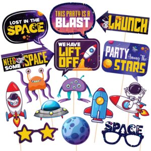 Space Photo Booth / Space Props for Birthday / Space Theme Birthday Party Photo Booth Props Pack of 15