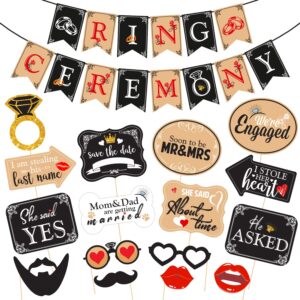 Ring Ceremony Decoration kit Bridal Shower Decorations for Wedding Pack of 17