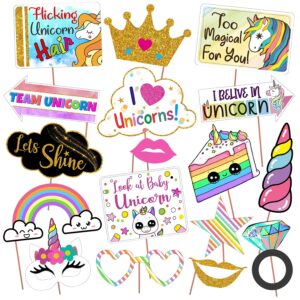 Unicorn Photobooth Props Pack of 17