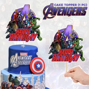Super Hero Cake Topper, Super Hero themed party cake decorations pack of