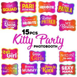 Indian Kitty Party Photobooth Props  Pack of 15