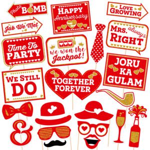 Anniversary Photo Booth Party Props 22 pcs