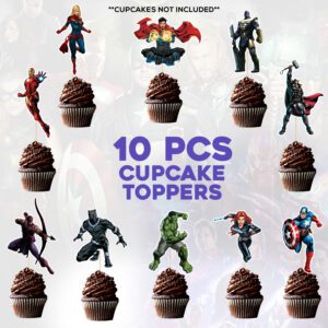 Super Hero Cupcake Toppers 10 PCS
