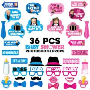 Boss Baby Photo Booth Props Party Boy or Girl Baby Shower Party 36 Pcs