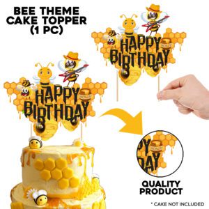 Happy Birthday Day Cake Topper Honey Bee Cake Topper
