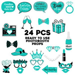 Bachelorette Party Photo Booth Props Kit, PACK OF 24
