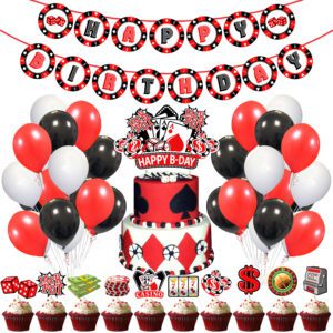 Casino Birthday Party Decorations Supplies (Pack of 37)