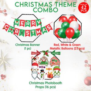 Christmas Party Decorations Supplies, (PACK OF 42)