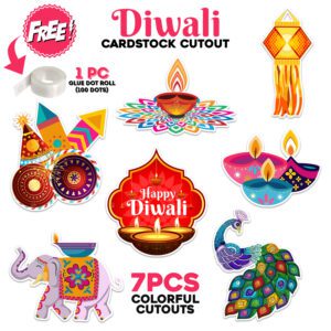 Happy Diwali Wall Sticker Pack of 7