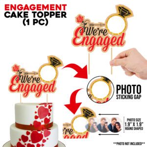 We’re Engaged Cake Topper 1 Pack