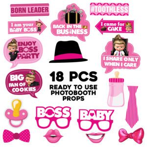 Boss Baby Girl Birthday Theme Photo Booth Props 18 Pieces