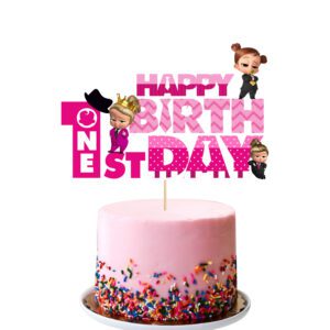 Boss baby Cake Topper for Girl, Baby is One, One Cake Topper,