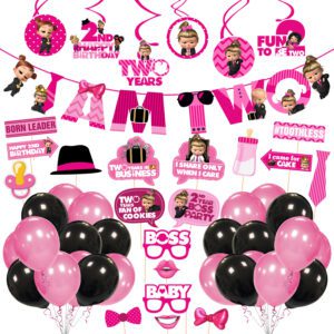 Girl Baby Boss 2nd Birthday Decorations (Pack of 50)