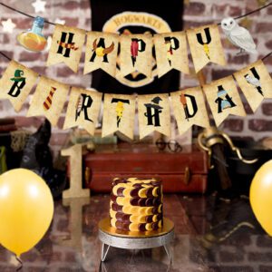 Magical Wizard Happy Birthday Banner