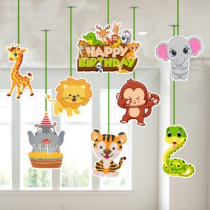 Jungle Theme Birthday Ceiling Hanging (Pack of 8)