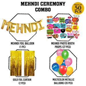 Mehandi Props for Photoshoot 50 Pcs Combo
