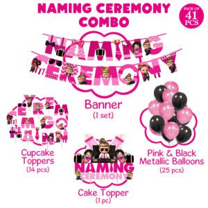 Girl Boss Baby Theme Naming Ceremony Decoration (PACK OF 41)