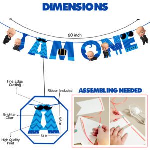 Boss Baby I Am One Banner | Bunting Hanging for Boys Boss Baby Party Decoration set of 1