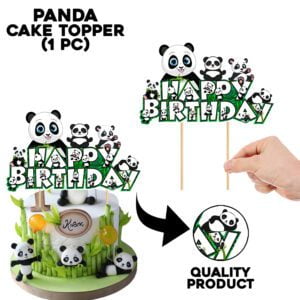Panda Cake Topper Happy Birthday Bear Cake Decorations