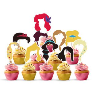 Princess Cup Cake Decorations 10 Pcs