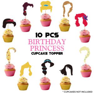 Princess Cup Cake Decorations 10 Pcs