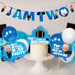Boss Baby I Am Two Banner | Bunting Hanging for Boys Boss Baby Party Decoration Set of 1
