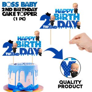 Two Year Old Baby Happy Birthday Party Cake Decoration