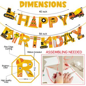 Construction Birthday Party Supplies Banner