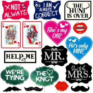 Wedding Photo Booth Party Props 17 Pcs