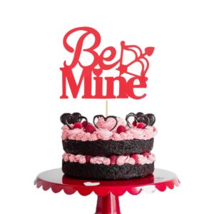 Valentine’s Day Cake Topper, Valentine’s Day Cake Topper Be Mine Cake Topper for Valentine’s Day Party Decorations Pack of 1