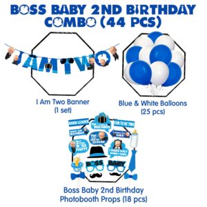 Baby Boss 2nd Birthday Decorations, Baby Boss Party Supplies Set, Baby Party Supplies Pack of 44