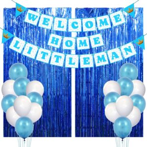 Baby Boy Welcome Home Decoration Kit Banner with Balloons for Baby Shower / Welcome Party / Birthday Party Supplies Pack of 28