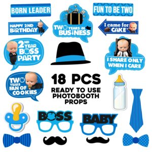 Boss Baby 2nd Birthday Photo Booth Props Pack of 18